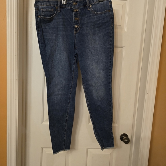 New Directions Dark Blue Skinny Jeans - Picture 1 of 7